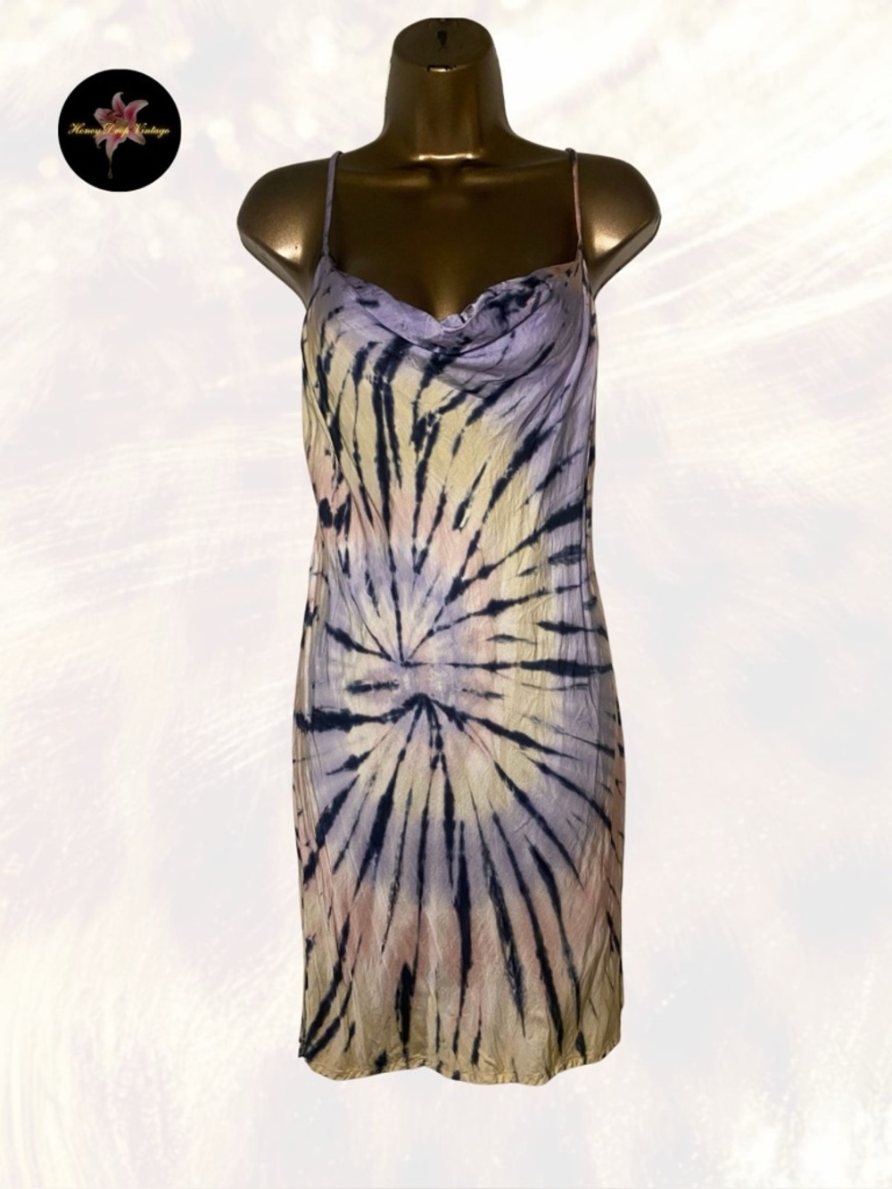 YFB Tie Dye Cowl Neck Slip Dress